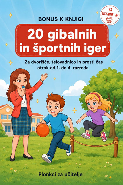 20 gibalnih in športnih iger — naslovnica